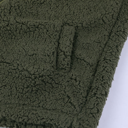 Grüne Fleece-Decke, kuschelig, weich, ideal für kalte Tage, Wohnzimmer, Schlafzimmer.