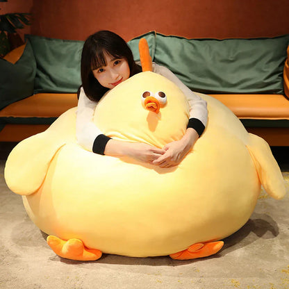 Großes gelbes Huhn Plüschtier, Kuscheltier, weich, für Kinderzimmer, Geschenkidee.