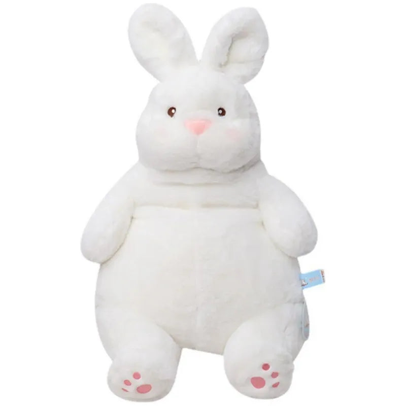 Weißes Plüschkaninchen, gewichtetes Kuscheltier, beruhigend, für Kinder, Stressabbau.