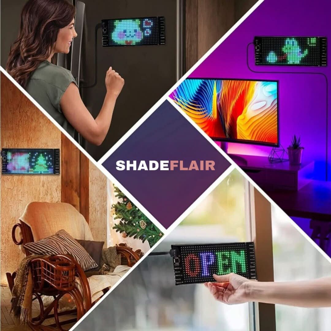 Anpassbares LED-Display, mehrfarbig, für Innenräume, ideal für Dekoration und Werbung.