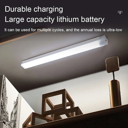 LED-Unterbauleuchte mit langlebigem Lithium-Akku, energiesparend, ideal für Küche oder Büro.