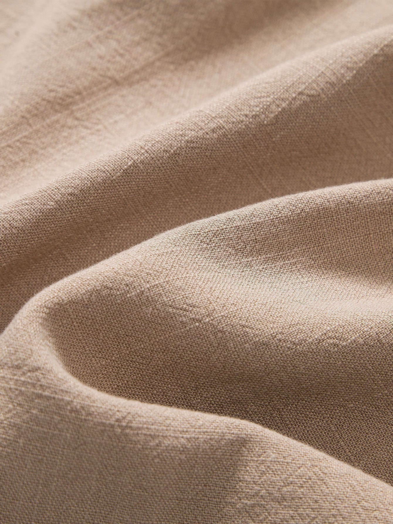 Beiger Leinenstoff, Nahaufnahme, Textur, hochwertiges Material, natürliche Fasern, Stoffdesign