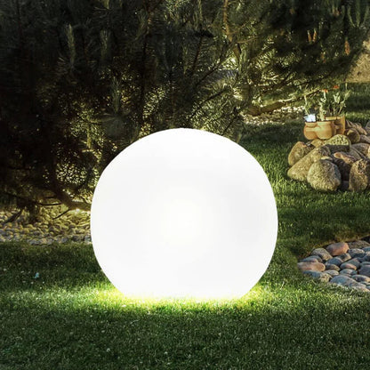 Leuchtkugel Gartenlampe LED, rund, weiß, Outdoor-Dekoration, energiesparend, modern.