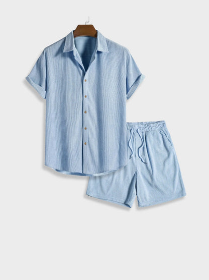 Herrshorts i manchester med knappstängning – Sven
