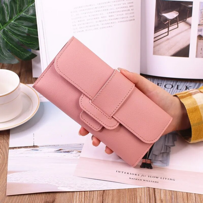 Damen Geldbörse rosa Leder, elegant, modisch, Handtasche, Accessoire, Geschenkidee.