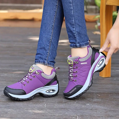 Lila Damen-Sneaker, atmungsaktiv, rutschfest, ideal für Outdoor-Aktivitäten, modisch.