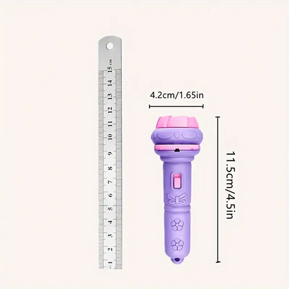 Lila Vibrator, 11,5 cm, Silikon, wasserdicht, tragbar, neben Lineal, rosa Akzente