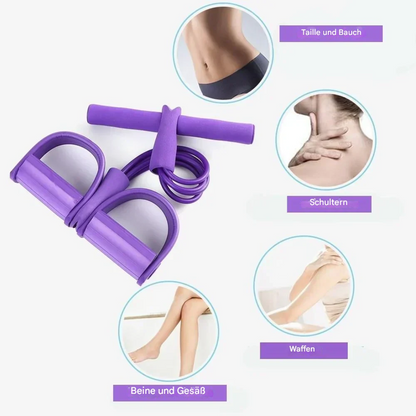 Lila Fitnessband für Ganzkörpertraining, Widerstandsband, Heimtraining, Muskelaufbau.