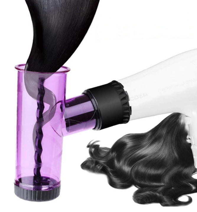 Lockenaufsatz für Haartrockner, lila, für definierte Locken, Haarstyling-Zubehör.