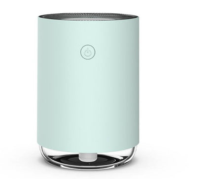 Mintgrüner Luftbefeuchter, zylindrisch, modern, mit Touch-Bedienung, für Raumklima-Optimierung.