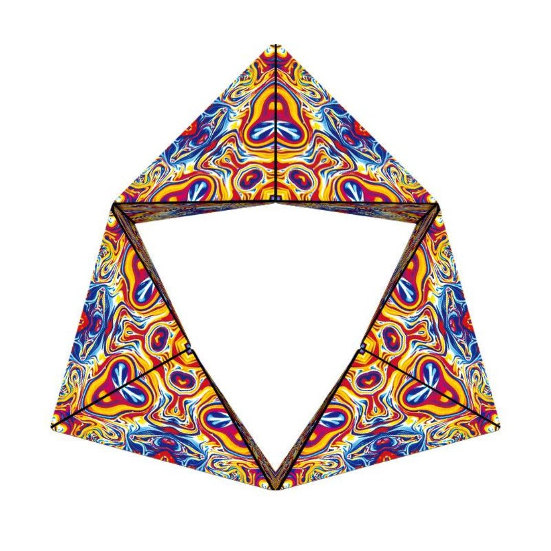 Bunter magnetischer Zauberwürfel, geometrische Form, austauschbare Teile, Puzzle-Spielzeug.
