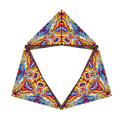 Bunter magnetischer Zauberwürfel, geometrische Form, austauschbare Teile, Puzzle-Spielzeug.