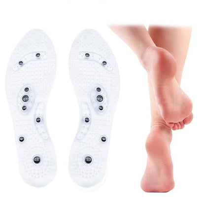 Magnetische Massage-Einlegesohlen, weiß, Unisex, zur Gewichtsreduktion, Fußpflege.