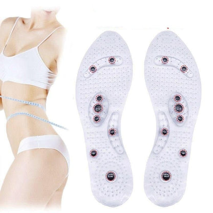 Magnetische Massage-Einlegesohlen, weiß, Unisex, Gewichtsverlust, Wellness, Paar