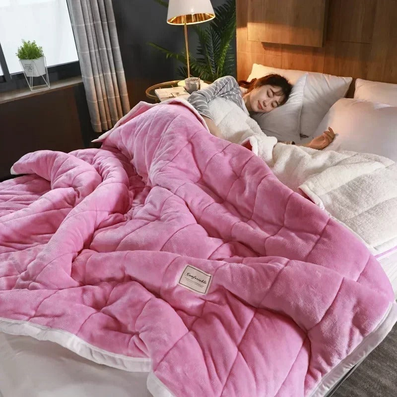 Varm flanell- och korallfleecefilt för höst och vinter – CosyBlanket