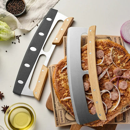 Stor pizzaskärare med böjt rostfritt stålblad (35 cm) - Bruno