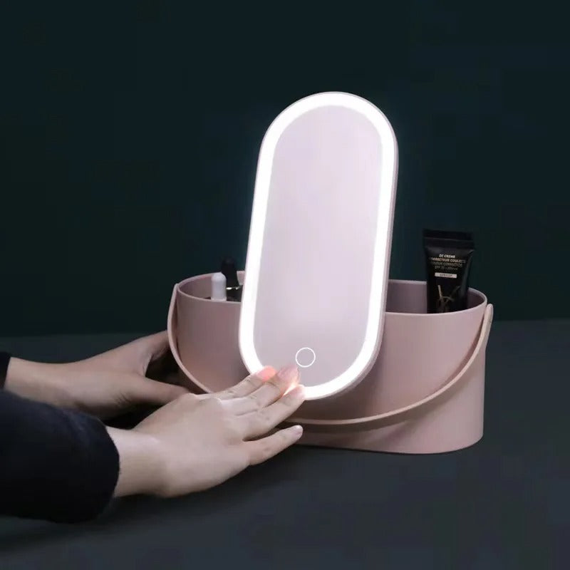 Makeupväska med LED-spegel - Lumivault