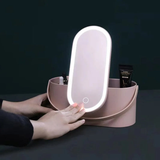Makeupväska med LED-spegel - Lumivault