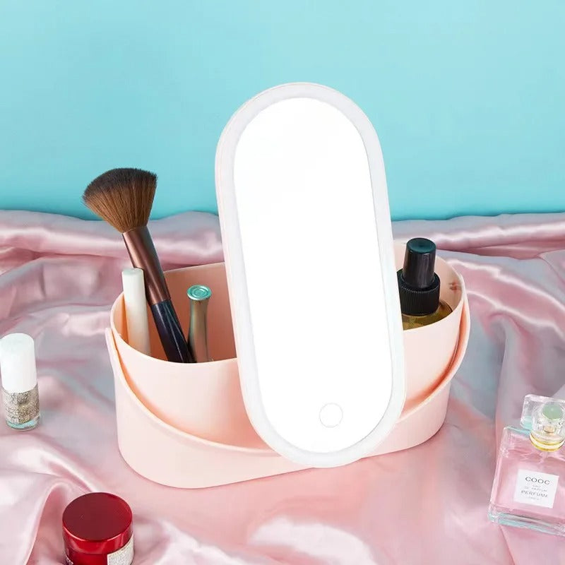 Makeupväska med LED-spegel - Lumivault