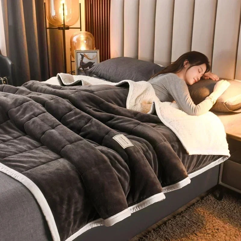 Varm flanell- och korallfleecefilt för höst och vinter – CosyBlanket