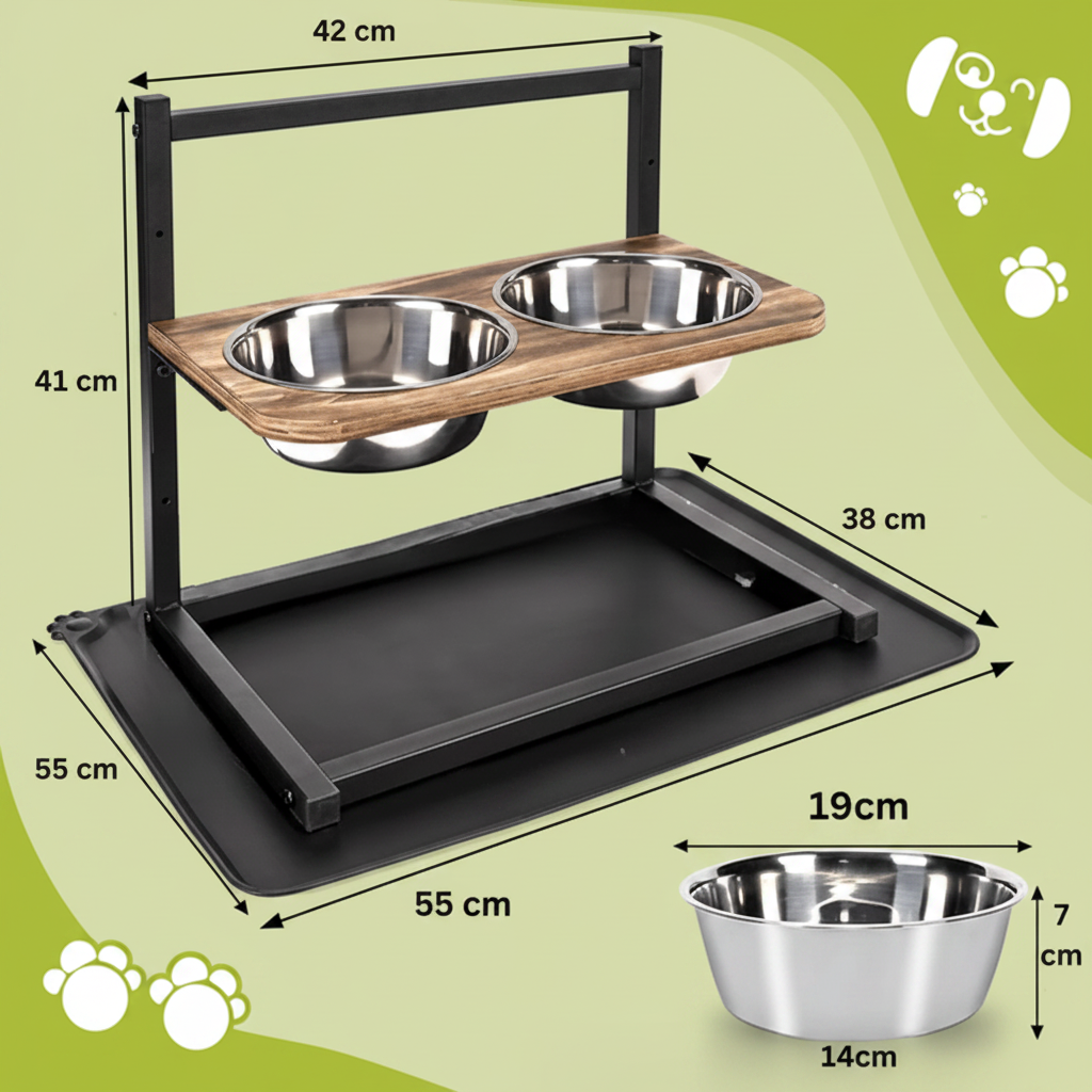 Premium Förbättrad hundmatstation - SnackHaven