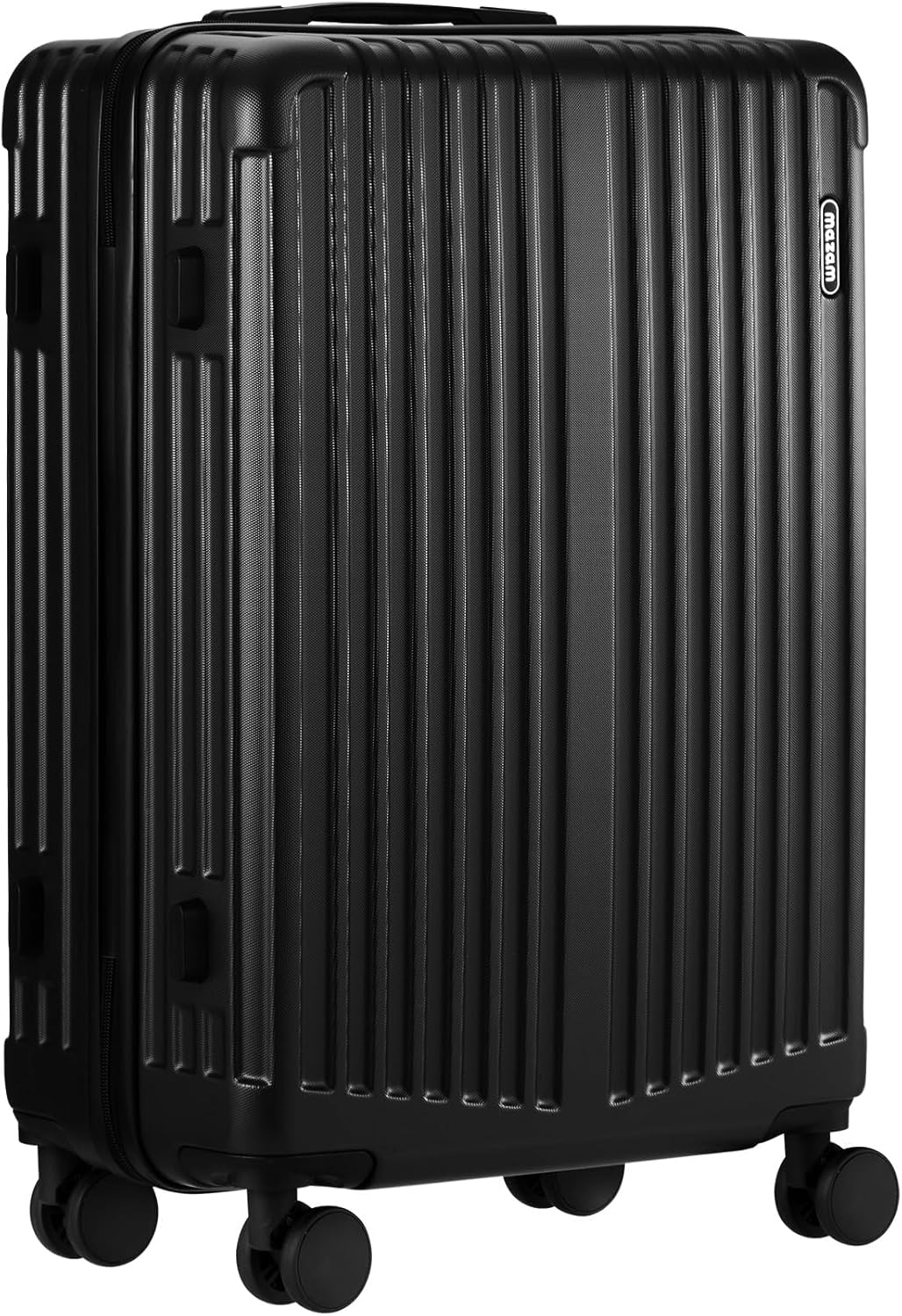 Stora hårdskaliga resväskor med 360°-hjul och TSA-lås – svart randiga