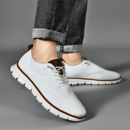 Höstiga ortopediska stickade herrsneakers – Bram