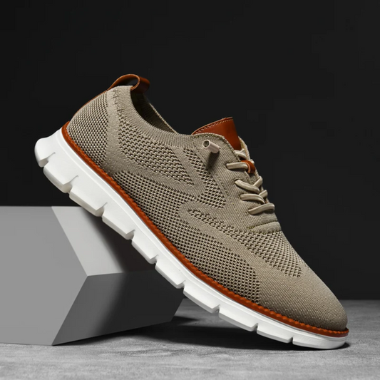 Höstiga ortopediska stickade herrsneakers – Bram