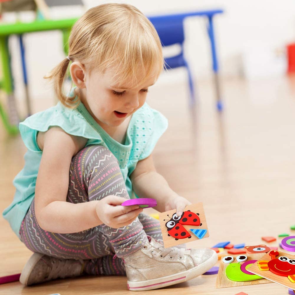 Montessori lärpussel i trä – Färgglädje (1+1 gratis)