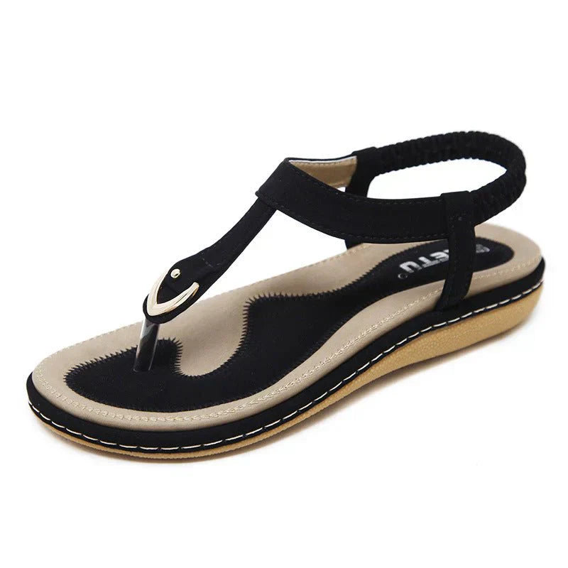 Lätta platta sommarsandaler för damer – Elodie