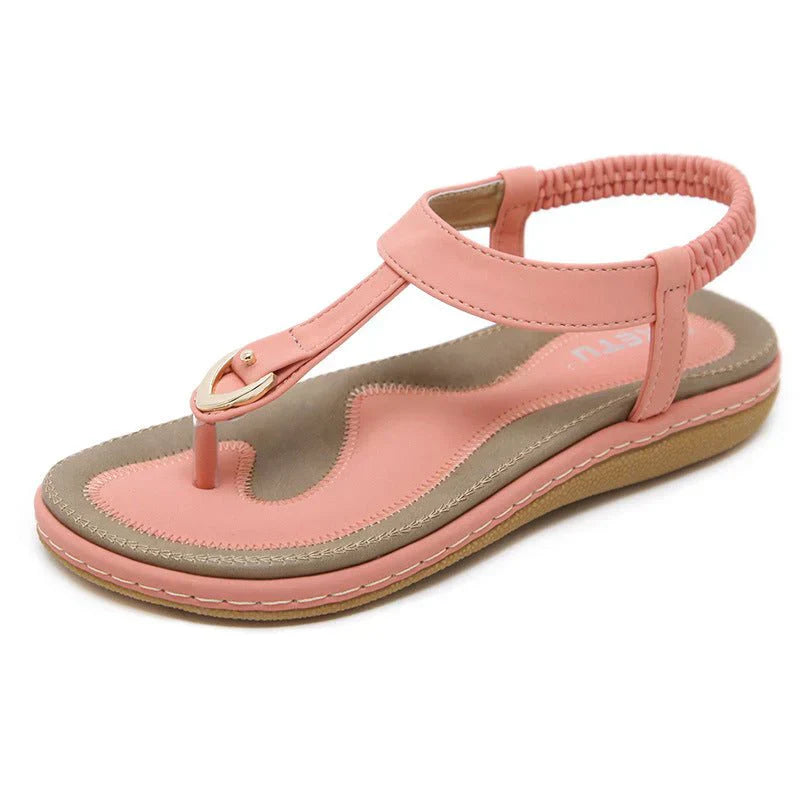 Lätta platta sommarsandaler för damer – Elodie