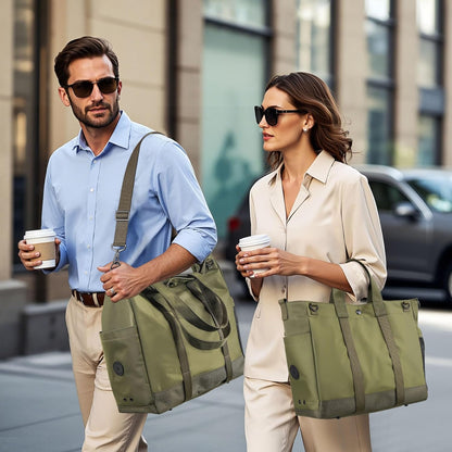 Laptop-axelväska med flera fack och justerbar axelrem – MetroCarry
