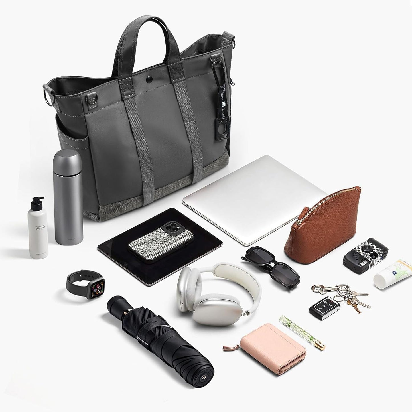 Laptop-axelväska med flera fack och justerbar axelrem – MetroCarry