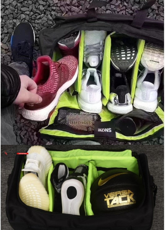 Vattentät resväska för sneakers och utrustning med flera fack