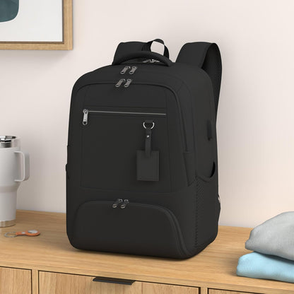 Vattentät laptop- och lunchryggsäck med USB-anslutning – reseryggsäck med flera fack