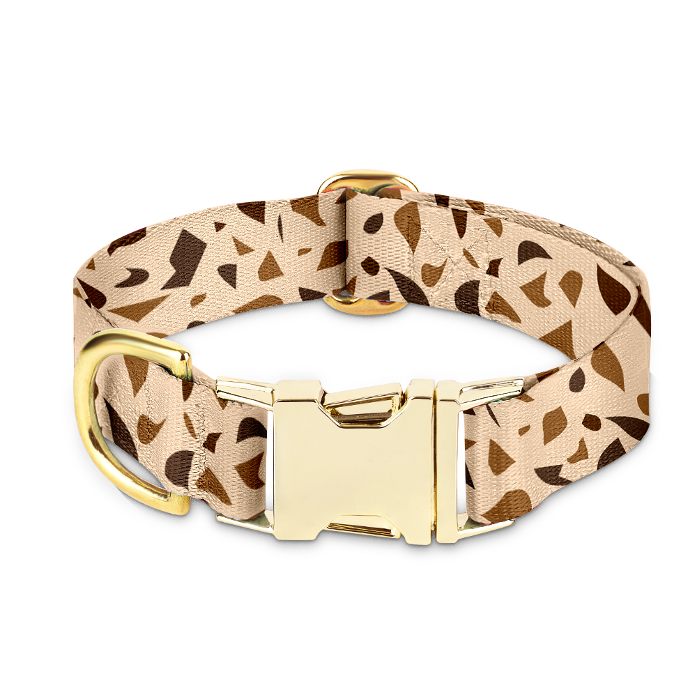 Hundhalsband med gyllene accenter – GoldenTerra