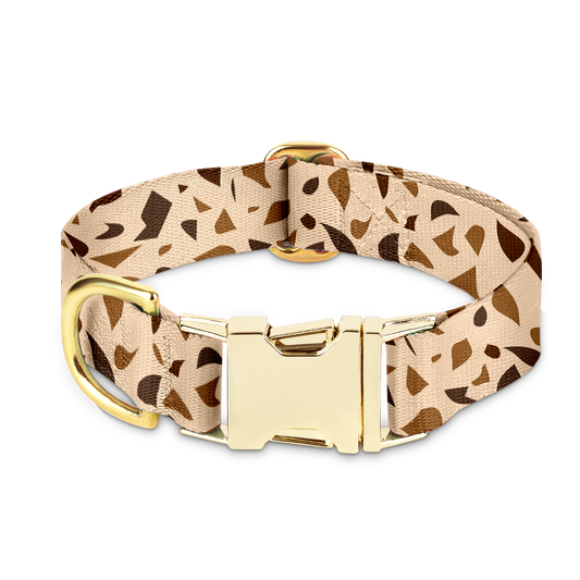 Hundhalsband med gyllene accenter – GoldenTerra