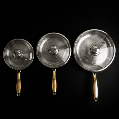 Hand-Hammered Titanium Pan Set - 3 Pieces I Limited Edition 5