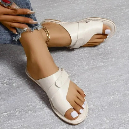 Ortopediska damlädersandaler med hallux valgus-korrigering – Livia