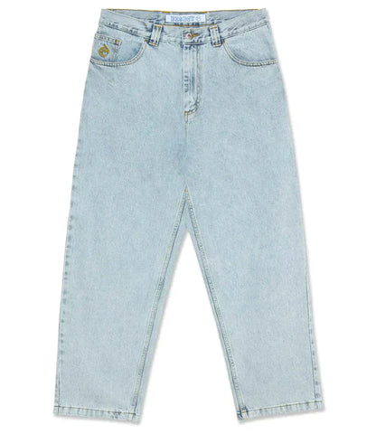 Hellblaue Polar Big Boy Jeans, lockerer Schnitt, Denim, Herrenmode.