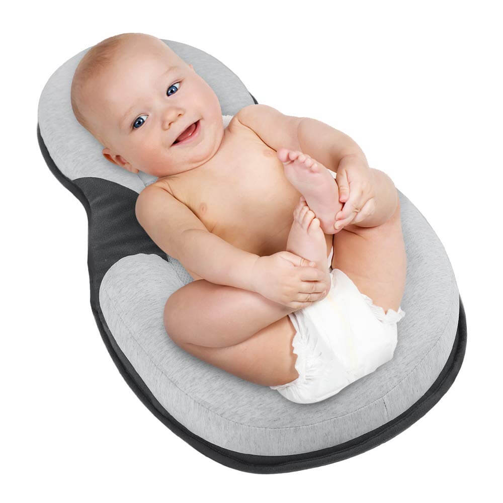 Ergonomisk bärbar babysäng med huvudstöd mot platt huvud – sovcocoon