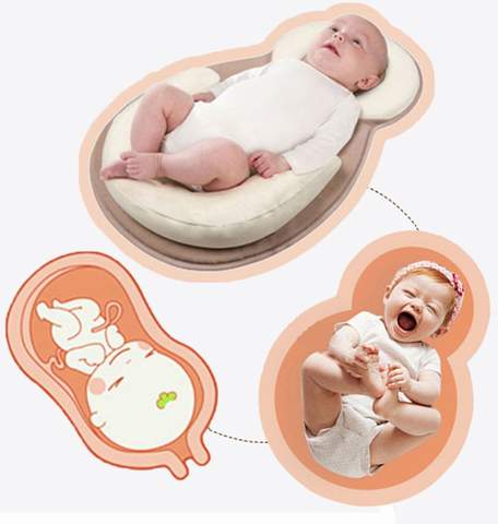 Ergonomisk bärbar babysäng med huvudstöd mot platt huvud – sovcocoon