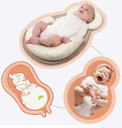 Ergonomisk bärbar babysäng med huvudstöd mot platt huvud – sovcocoon