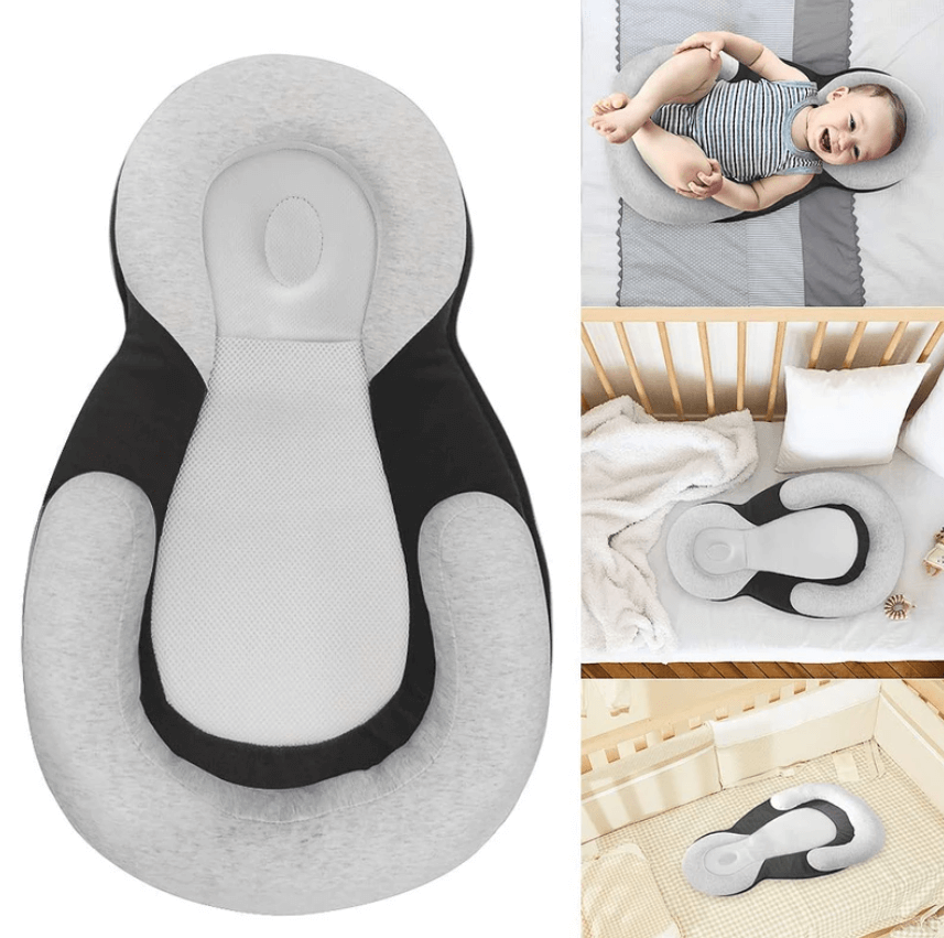 Ergonomisk bärbar babysäng med huvudstöd mot platt huvud – sovcocoon