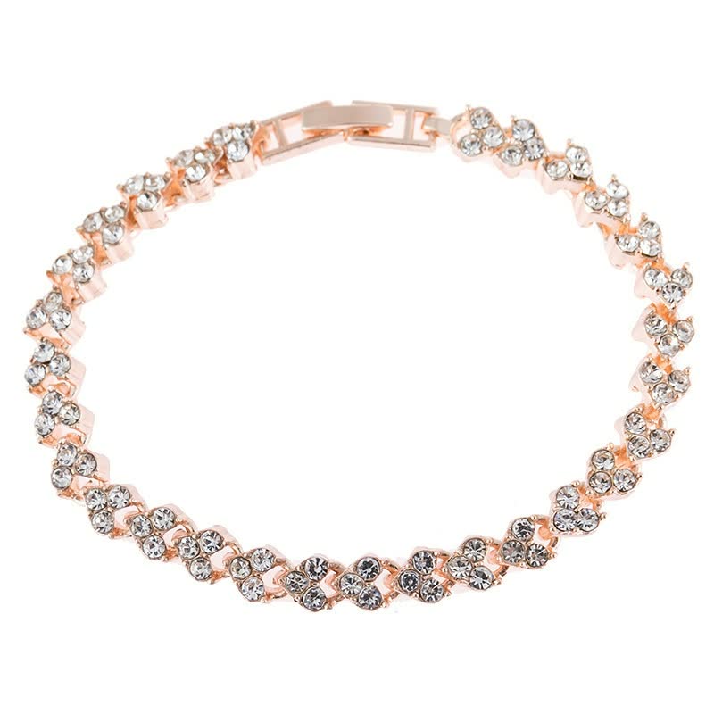 Roségold Armband mit Kristallen, elegantes Schmuckstück, Damen Accessoire, funkelndes Design