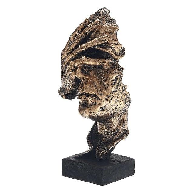 Abstrakt guldig skulptur – Soren