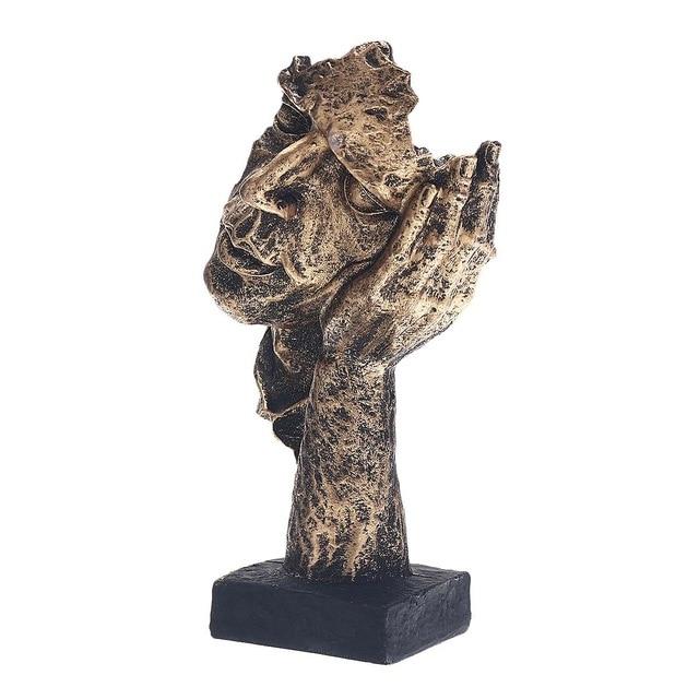 Abstrakt guldig skulptur – Soren