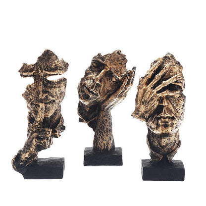 Abstrakt guldig skulptur – Soren