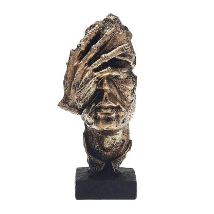 Abstrakt guldig skulptur – Soren