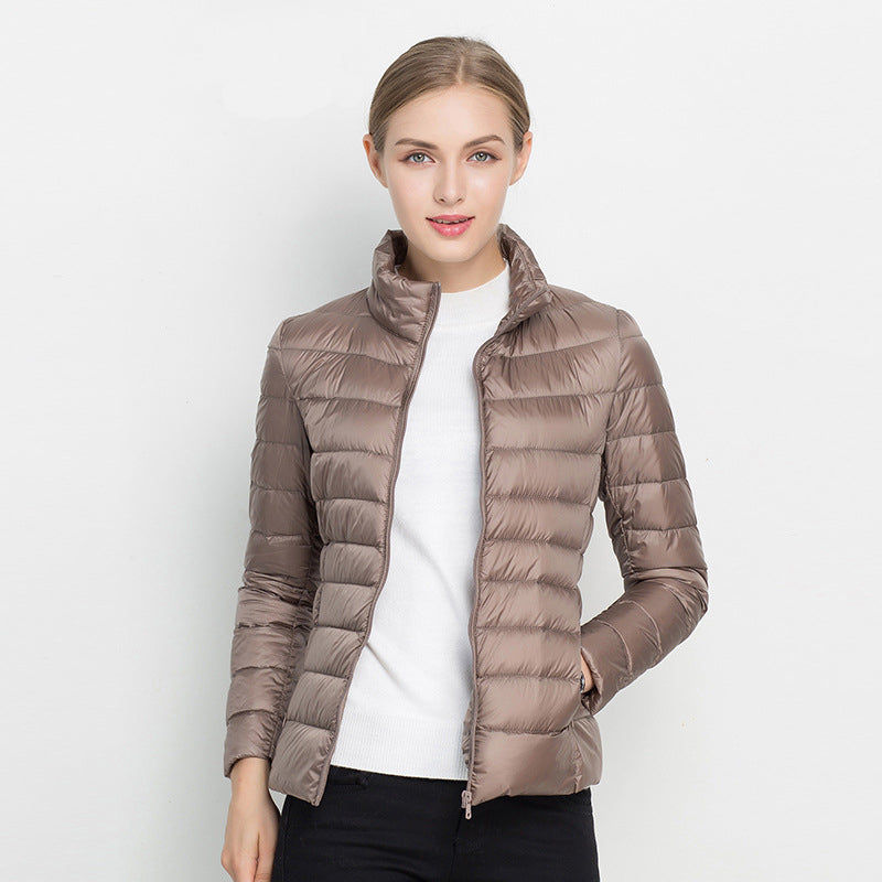 Fjäderlätt damdunjacka – Alina höstmagi